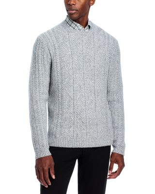 Callum Cable Knit Crewneck Sweater