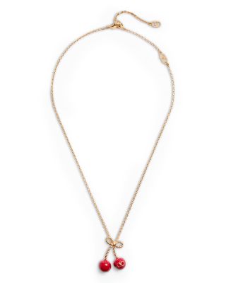 Cherry Pendant Necklace, 17.7-19.7"