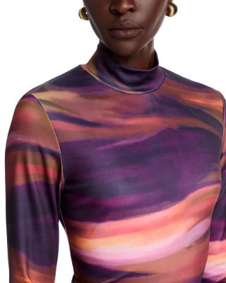 Mock Neck Jersey Dress