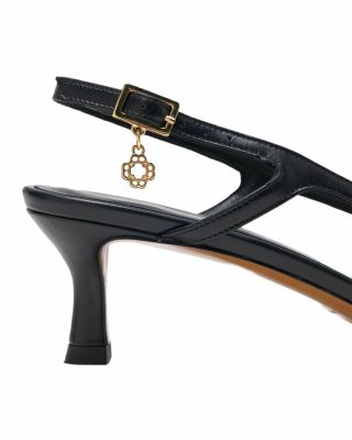 Women's Fayna Toe Cap Leather Slingback Pumps