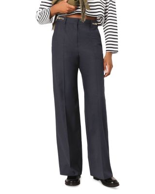 Chain Embellished Suit Trousers