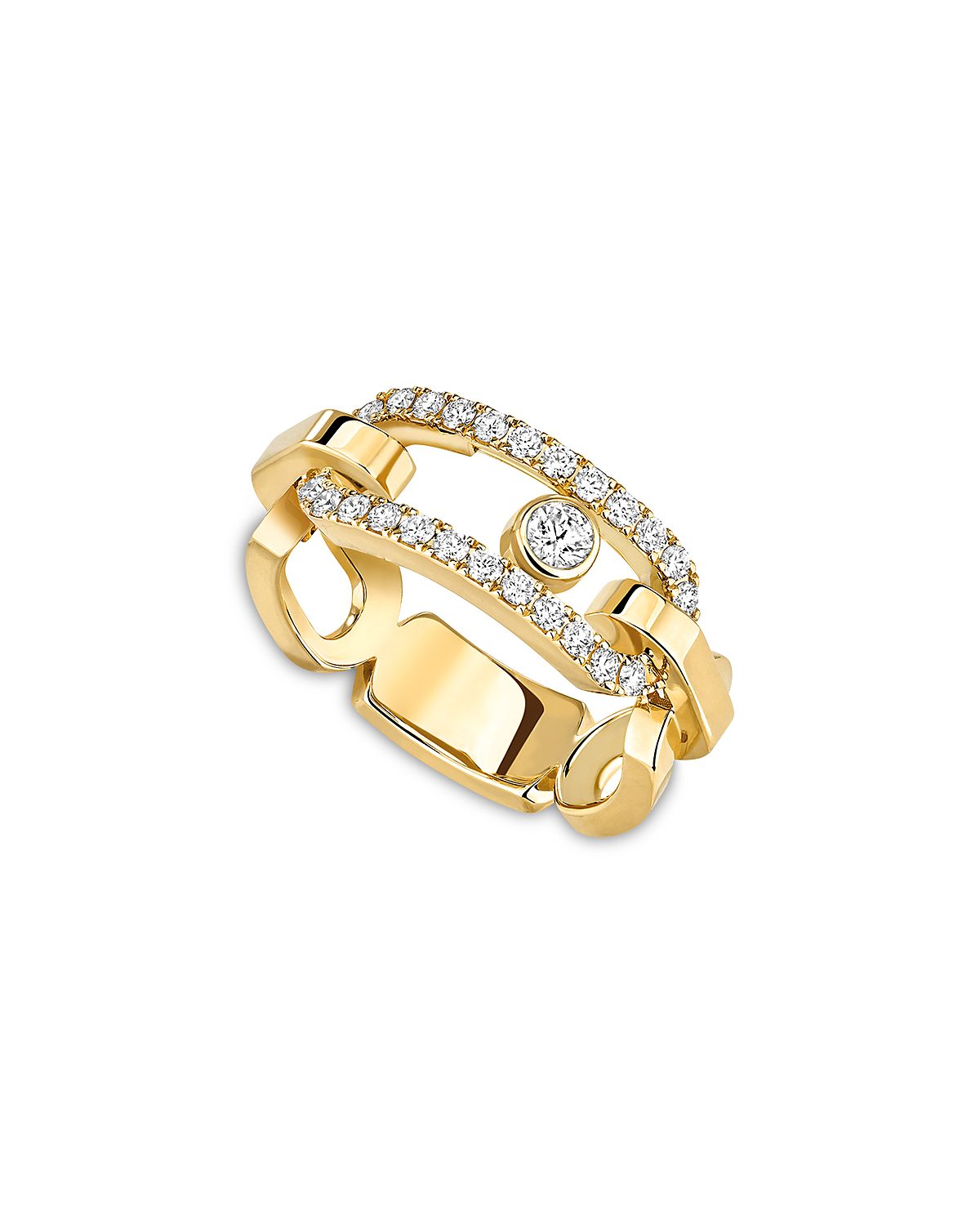 Messika 18K Gold Move Link Diamond Openwork Ring