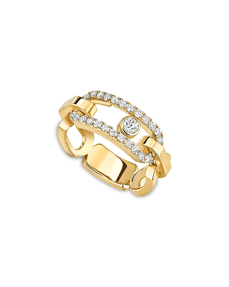 MESSIKA 18K GOLD MOVE LINK DIAMOND OPENWORK RING