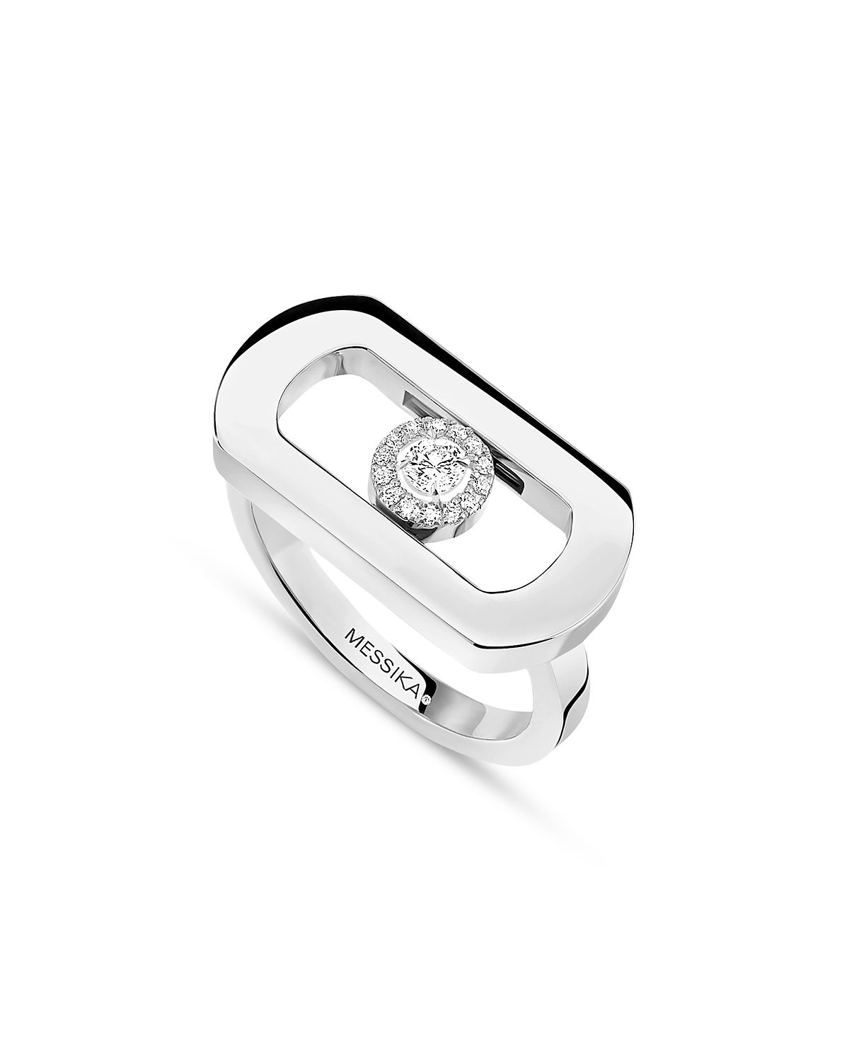 Messika 18K Gold So Move Diamond Oval Signet Ring