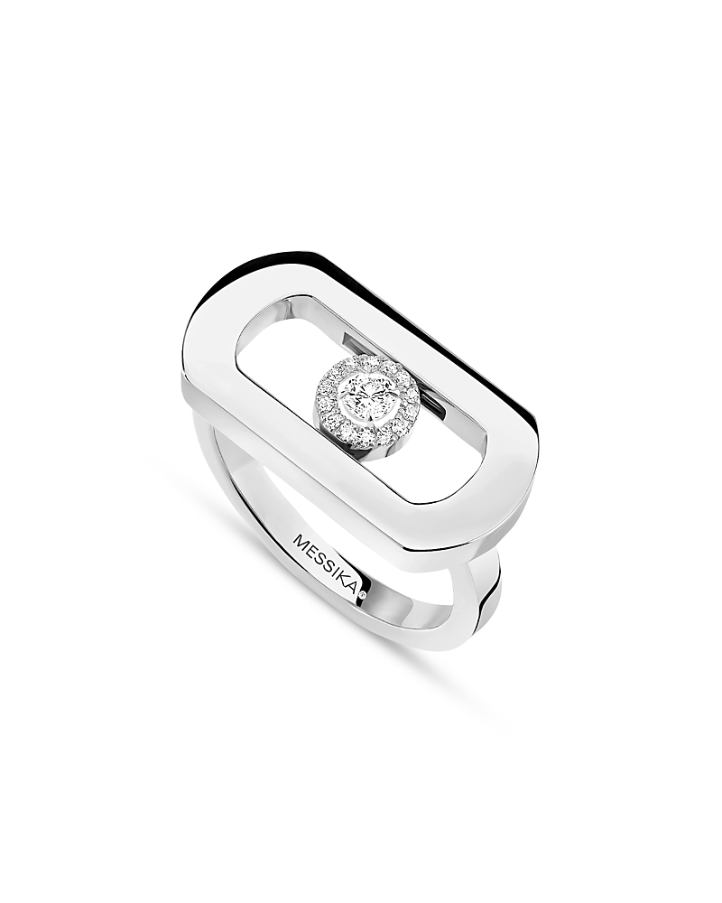 Messika 18k Gold So Move Diamond Oval Signet Ring In Metallic