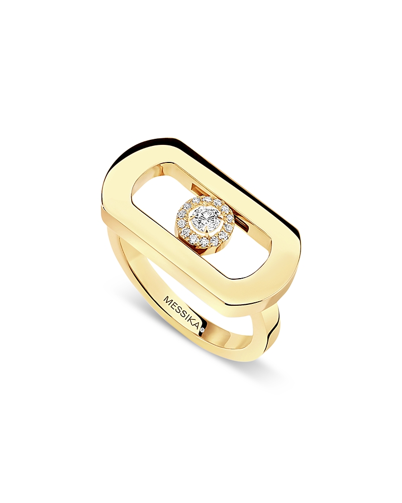 Messika 18k Gold So Move Diamond Oval Signet Ring In Gold