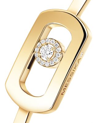 18K Yellow Gold So Move Diamond Oval Bangle Bracelet