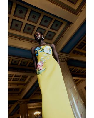 Rayna Strapless Appliqu&amp;eacute; Dress