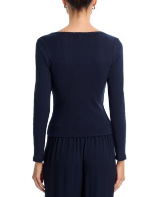 Pointelle Long Sleeve Tee