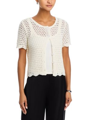 Eyelet Crocheted Cardigan