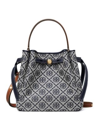 Romy T Monogram Bucket Bag
