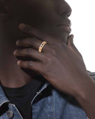 18K Yellow Gold Move Noa Diamond Cisel&eacute; Textured Ring