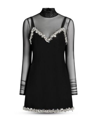 Londyn Embellished Mesh Illusion Dress