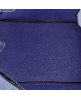  Birkin 30 Handbag Blue Epsom with Palladium Hardware