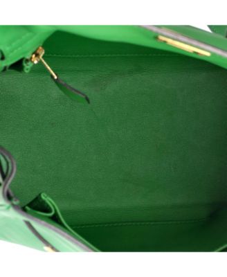  Kelly 25 Handbag Green Swift with Gold Hardware