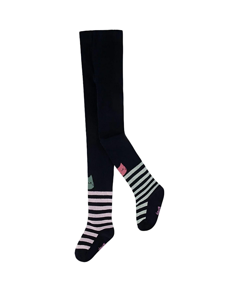 Deux Par Deux Girls' Knit Tights - Baby In Blue