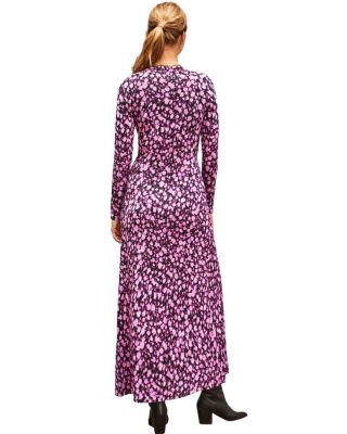  Leopard Print Waist Detail Maxi Dress