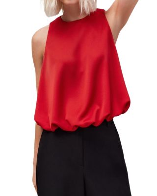Sleeveless Bubble Hem Top