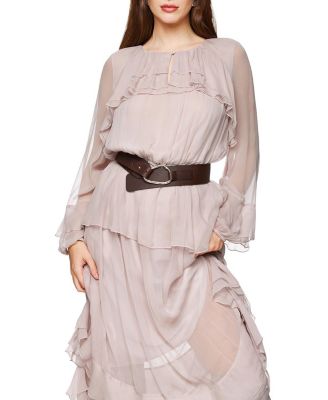 Floor-Length Flounce Dress