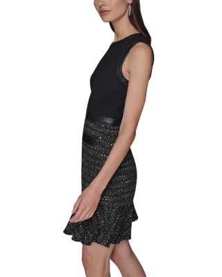 Metallic Brocade & Scuba Crepe Dress