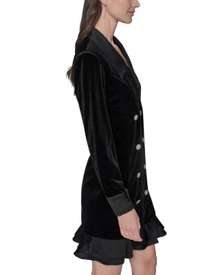 Stretch Velvet Blazer Dress