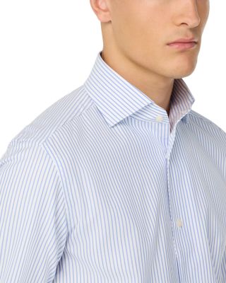 Dobby Long Sleeve Button Front Shirt