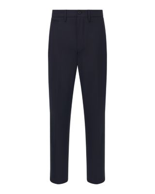 Straight Fit Wool Blend Trousers