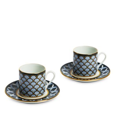 Napoli Blue Impero Espresso Cup & Plate, Set of 2