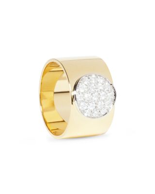 Platinum & 18K Yellow Gold Anthea Diamond Pav&eacute; Cluster Ring