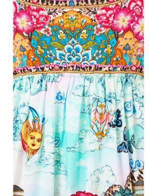 Printed Scoop Neck Dress Swim Cover-Up