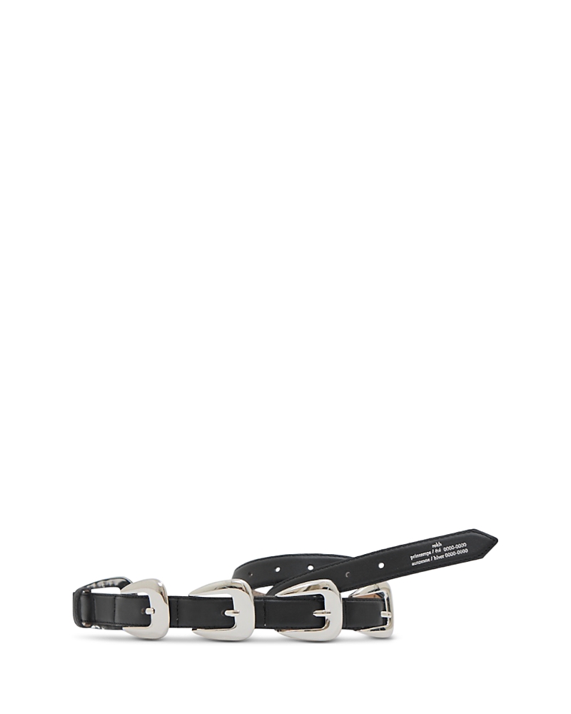 Rokh Multiple Buckle Belt In Black