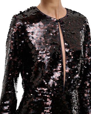 Fifi Sequined Front Slit Dress