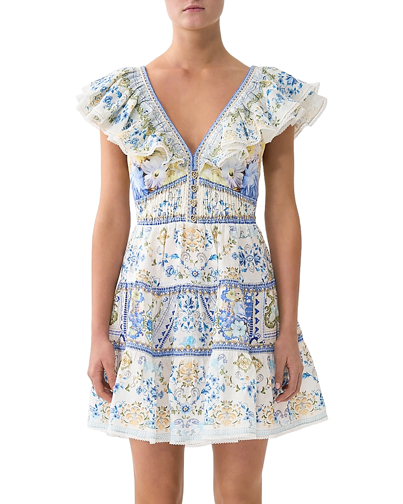 Camilla My Homespun Heart Ruffled Mini Dress In Multi