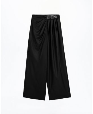  Double-Buckle High-Waist Pants