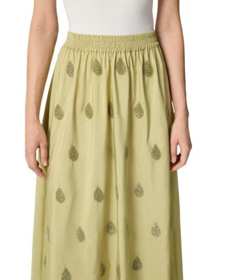  Beaded Embroidered Maxi Skirt