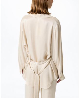  Belted Shirt with Statement Buttons