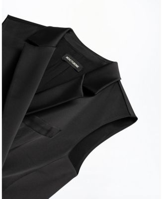 Asymmetric Buttoned Longline Vest