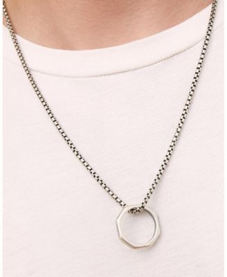  Sterling Silver Bolt Pendant Necklace, 22"