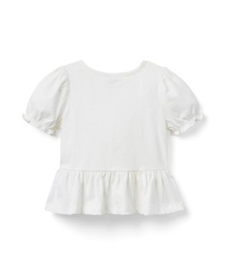 Girls' Bow Peplum Top - Baby, Little Kid, Big Kid