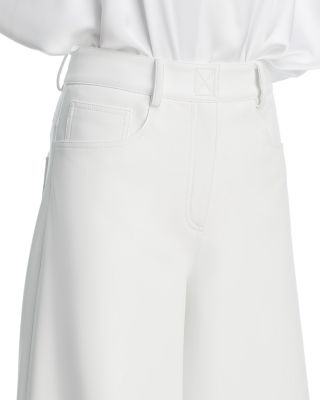 Elephant High Rise Faux Leather Jeans in Snow White