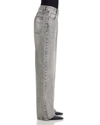 Zo High Rise Straight Jeans in Silver