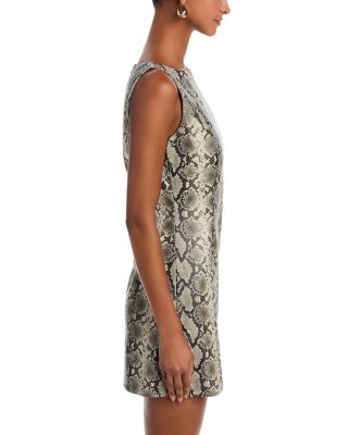 Python Faux Leather Mini Dress