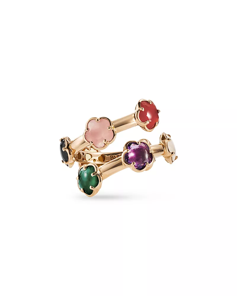 Pasquale Bruni 18K Rose Gold Figlia dei Fiori Multi Stone Flower Ring
