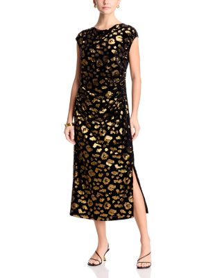 Sequinned Cowl Neck Dress