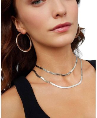  Sterling Silver Mirage Herringbone Choker, 16"