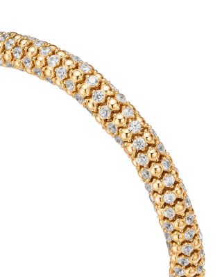 Diamond Beaded Bracelet in 14K Yellow Gold, 5.5 tcw