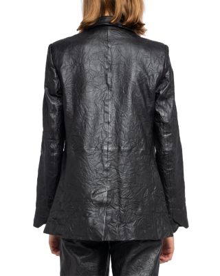 Leather Crinkle Jacket