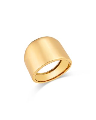 Cigar Band Ring in 14K Yellow Gold
