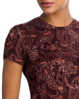 Ressi Etched Paisley Print Tee
