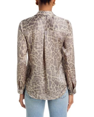 Tyler Silk Printed Split Neck Blouse